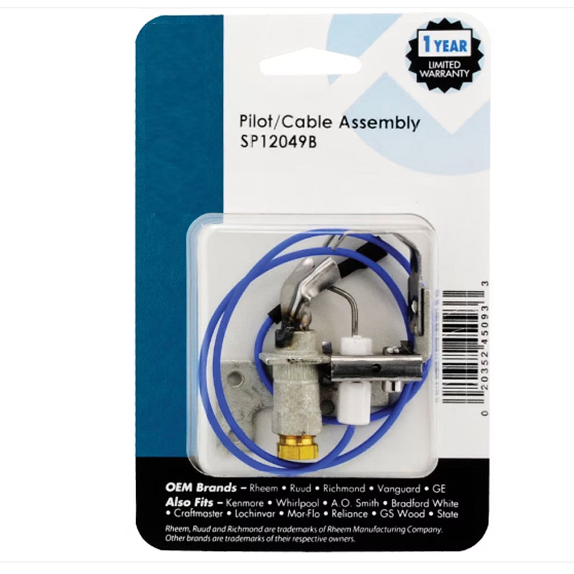 Part #sp12049B, Rheem Pilot/cable Assembly