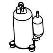 Compressor for Frigidaire CRA086HT10 - Part 5304475743