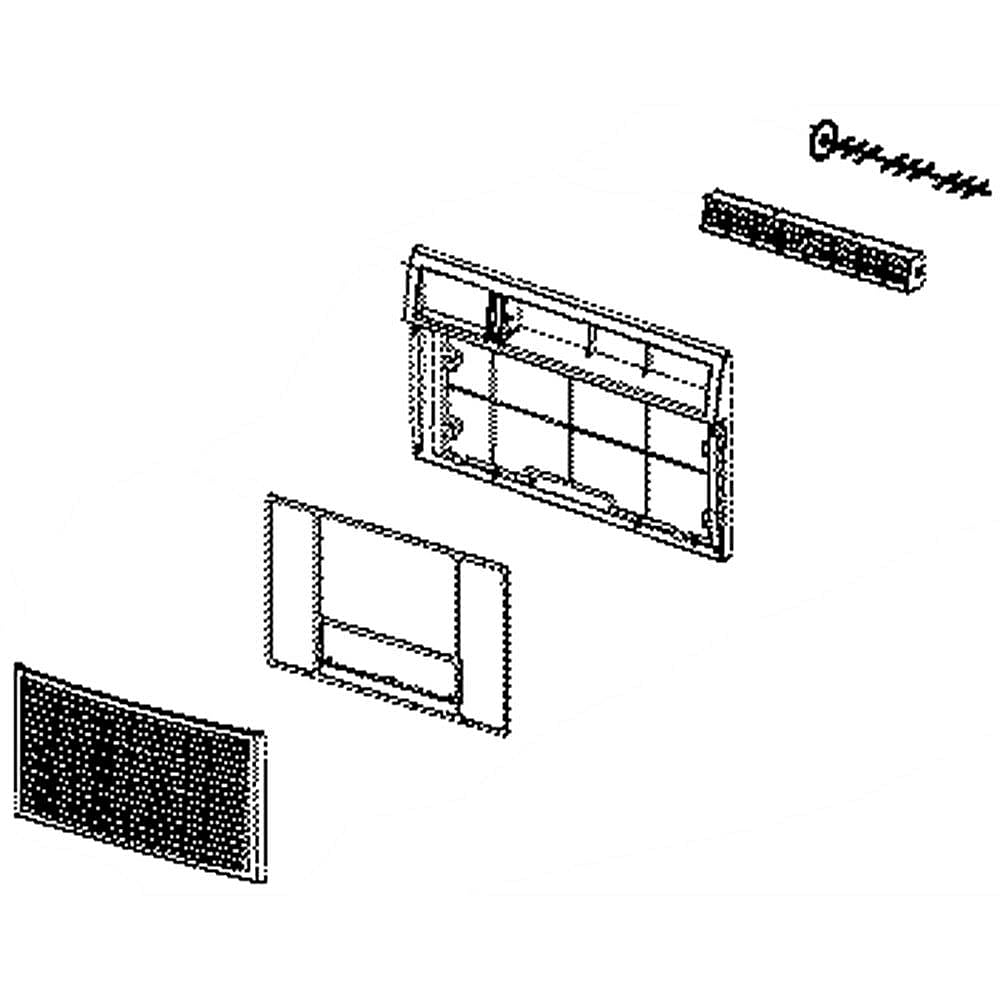 Kenmore Part #5304476302, Room Air Conditioner Front Panel Assembly | 23.75 x 17.00 x 1.88