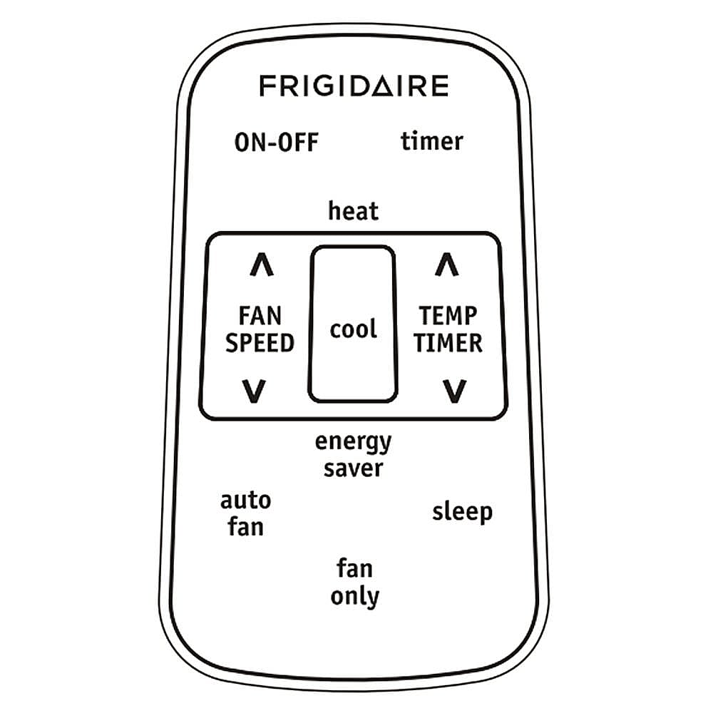 Part #5304492053, Room Air Conditioner Remote Control / 5.95 x 2.15 x 0.70