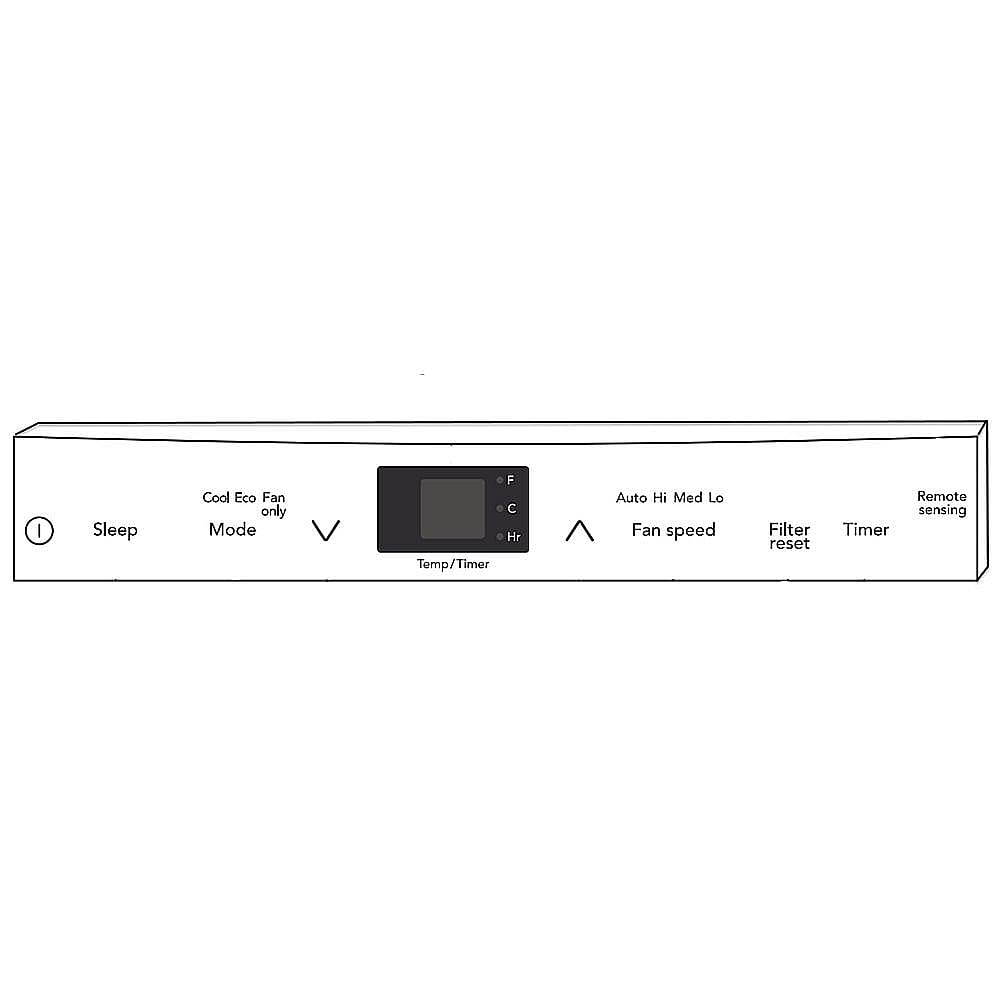 Frigidaire Part #5304516428, Room Air Conditioner Control Panel Assembly | 17.00 x 4.15 x 1.70