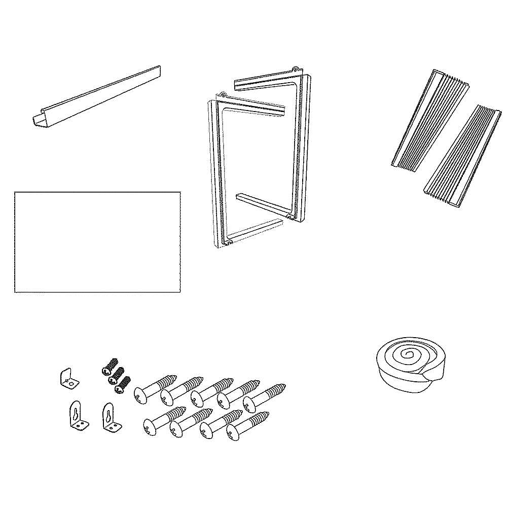 Part #wj01X24906, Room Air Conditioner Installation Kit / 18.50 x 15.00 x 3.00