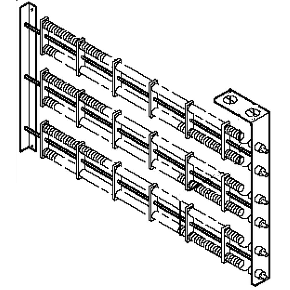 GE Part #wj70X10038, Room Air Conditioner Heater Assembly | 21.70 x 10.70 x 5.10