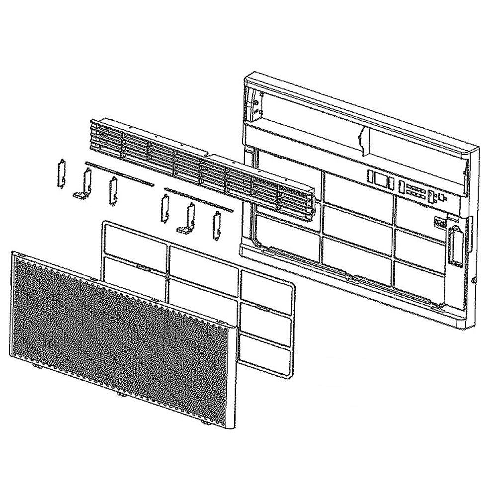 Part #wj71X23910, Front Panel Assembly