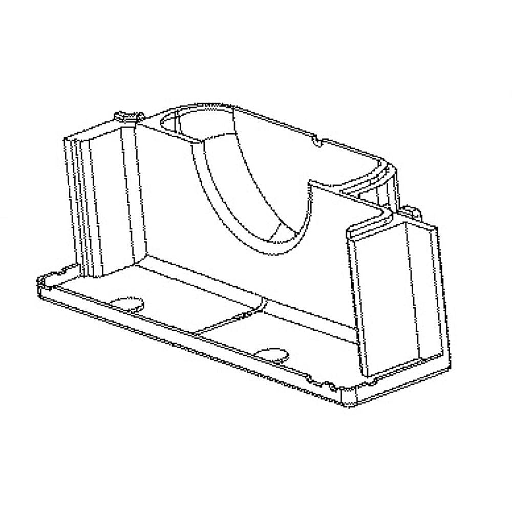 GE Part #wj76X22151, Indoor Fan Shroud, Lower | 24.70 x 14.30 x 9.80