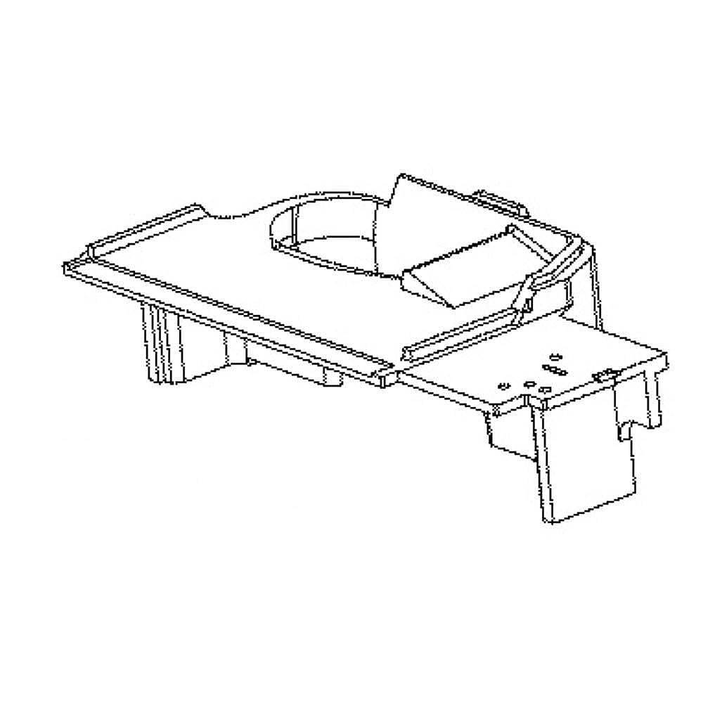 GE Part #wj76X22152, Indoor Fan Shroud, Middle | 22.90 x 10.70 x 6.40