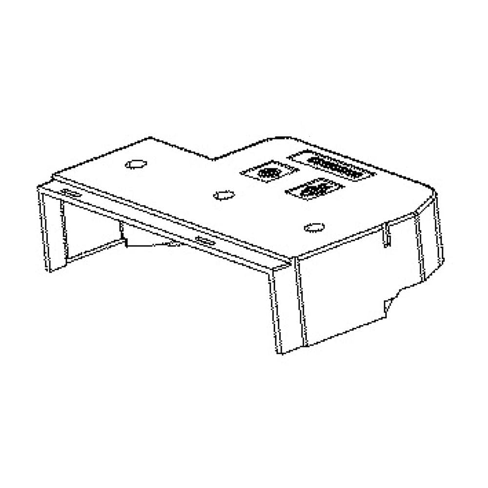 GE Part #wj76X22153, Indoor Fan Shroud, Upper | 18.00 x 11.30 x 6.50