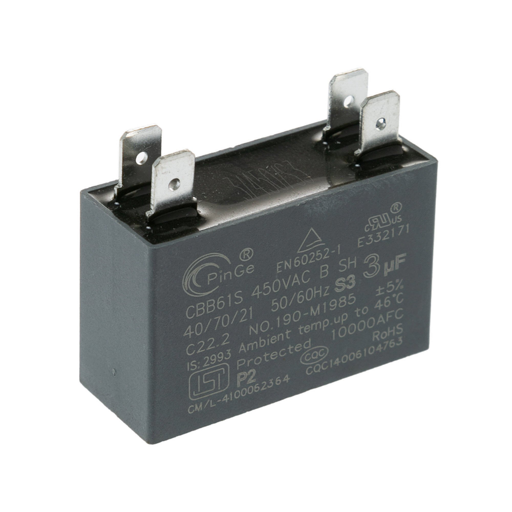 Part #wp20X24882, Fan Motor Capacitor 3Uf/450V(2000H)