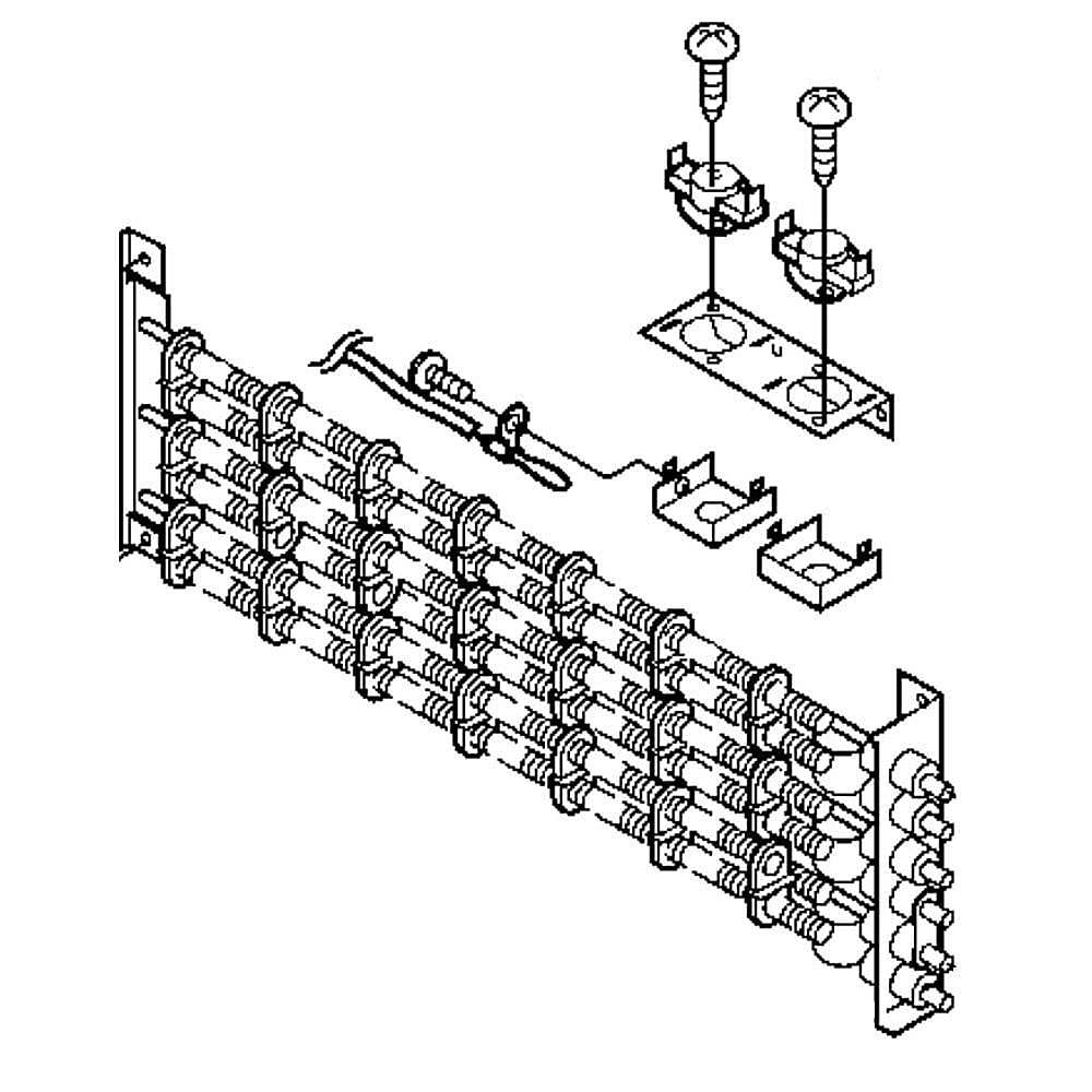 Part #wp27X22080, Room Air Conditioner Heater Assembly / 28.10 x 10.50 x 6.40