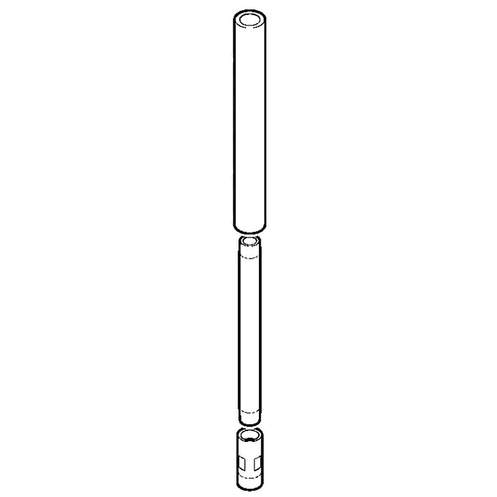 GE Part #ws07X10025, Inlet Pipe K | 17.00 x 3.30 x 2.90