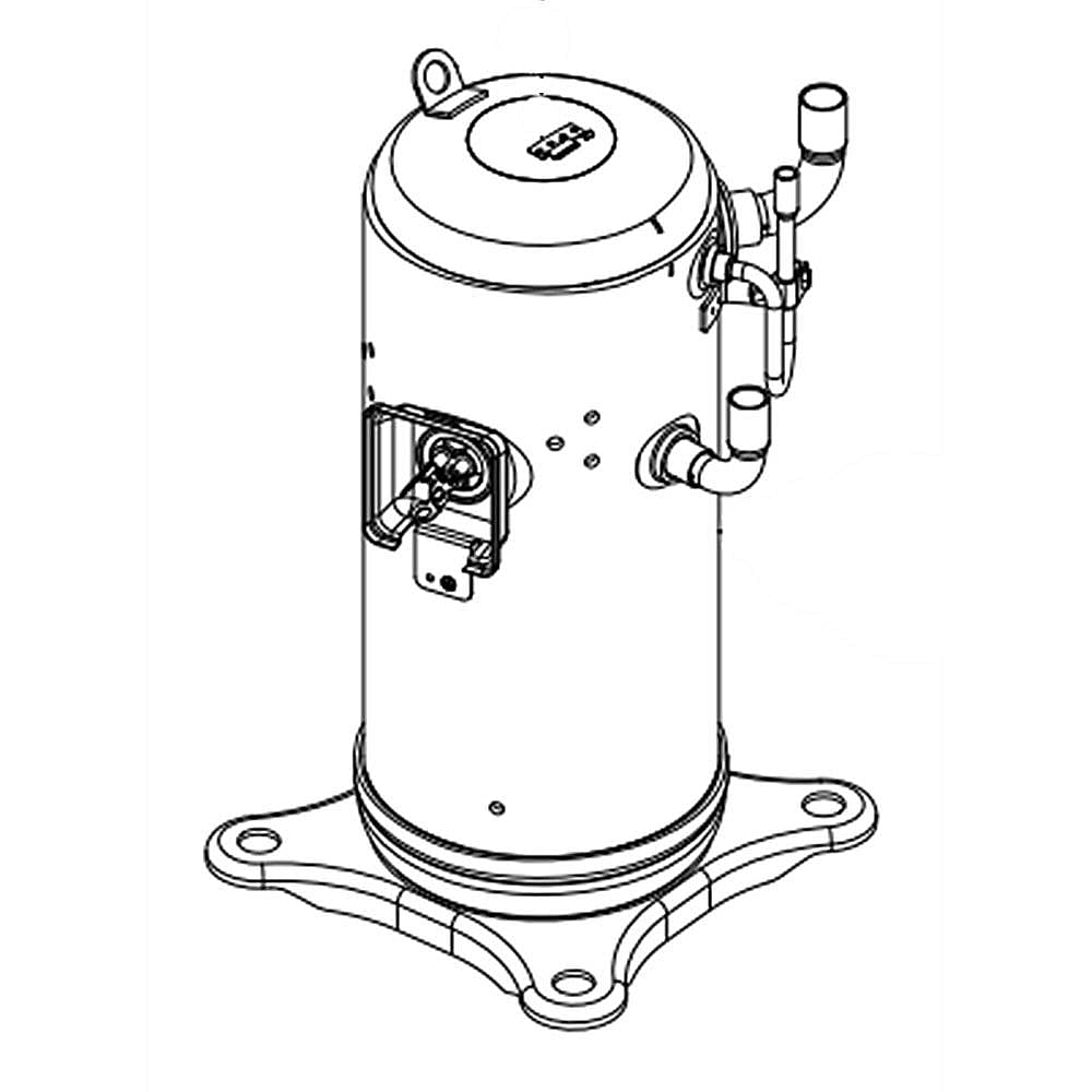 Photo of Part #ds-Gb052Fbva, Room Air Conditioner Compressor from Repair Parts Direct
