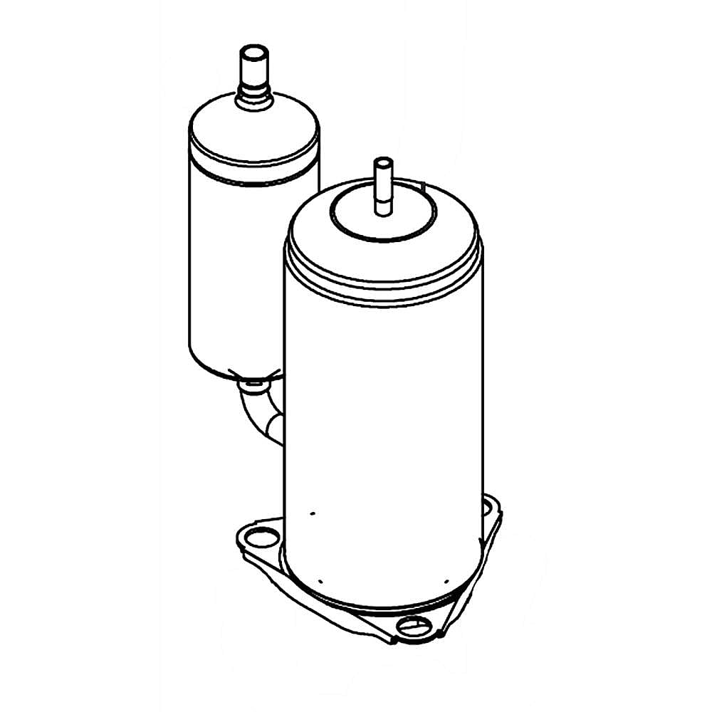 Photo of Part #g8T200Fuaew, Room Air Conditioner Compressor from Repair Parts Direct