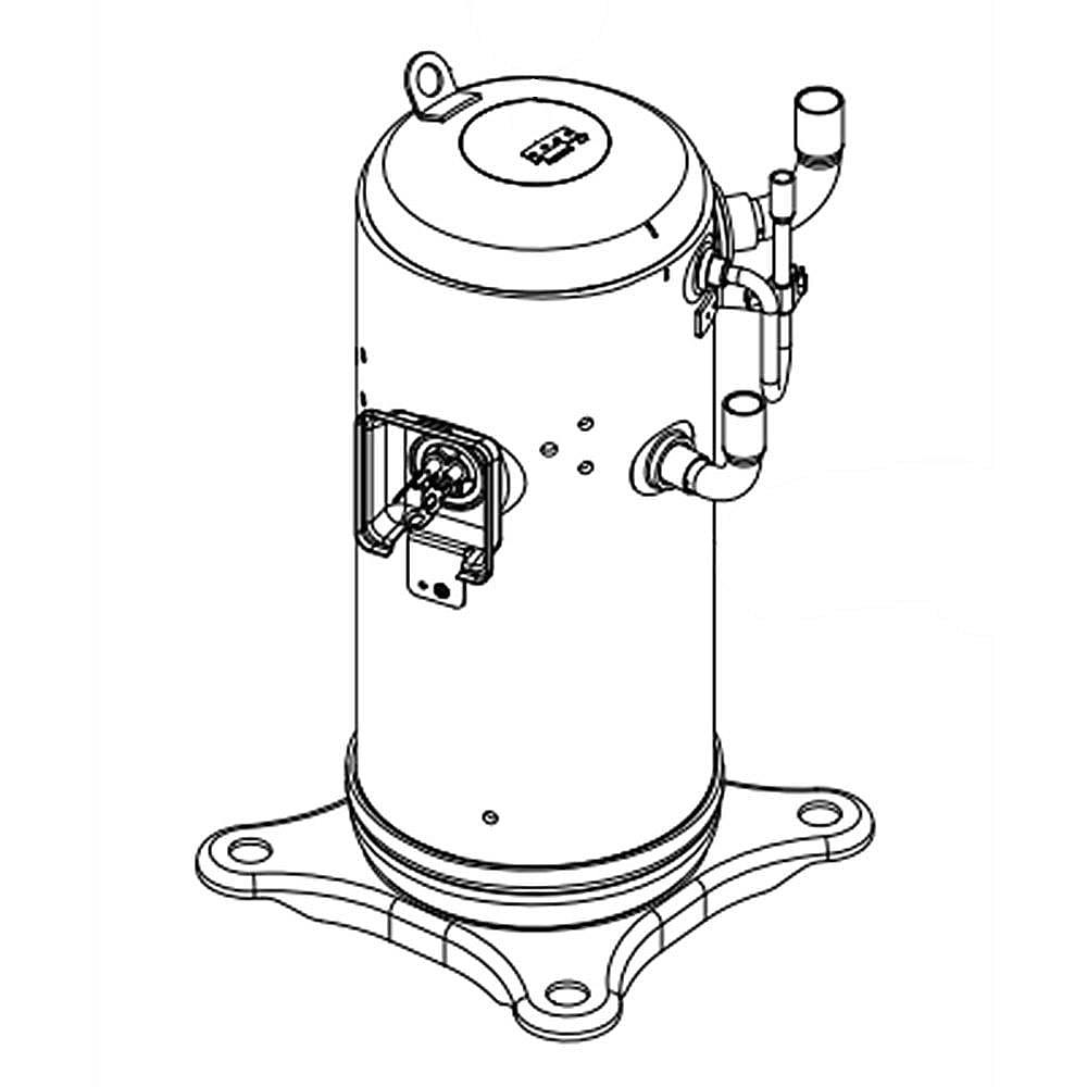Photo of Part #ds-Gb052Fbvasg, Room Air Conditioner Compressor from Repair Parts Direct