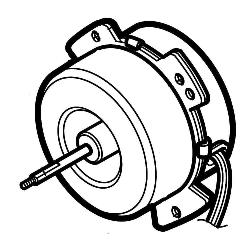 Part #4681A20122A, Room Air Conditioner Outdoor Fan Motor / 12.20 x 8.20 x 7.80