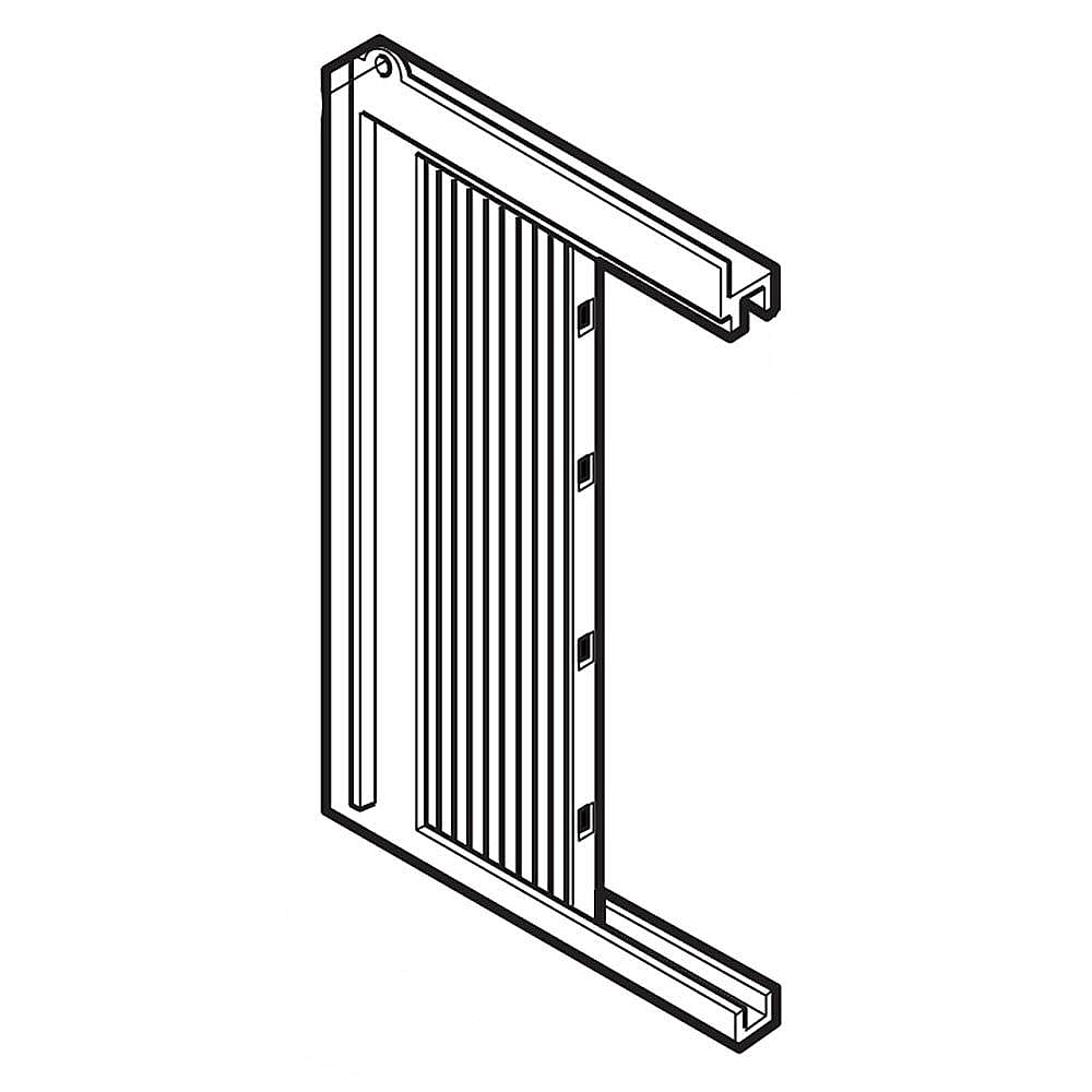 Part #4959Ar3402S, Room Air Conditioner Accordion Filler Assembly, Left