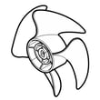 Room Air Conditioner Condenser Fan Blade for LG LAU125HV - Part 5901A10033A