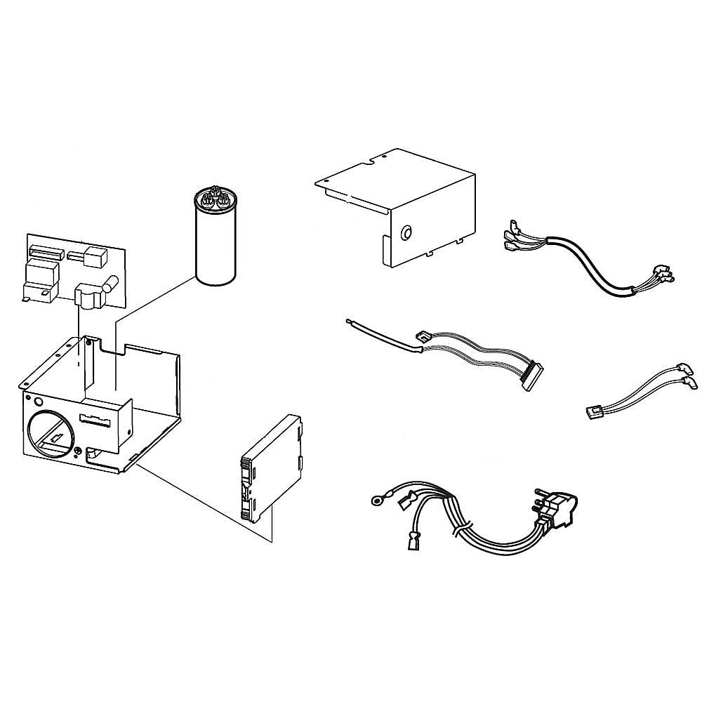 Kenmore Elite Part #abq75823202, Control Case Assembly | 16.43 x 13.14 x 8.86