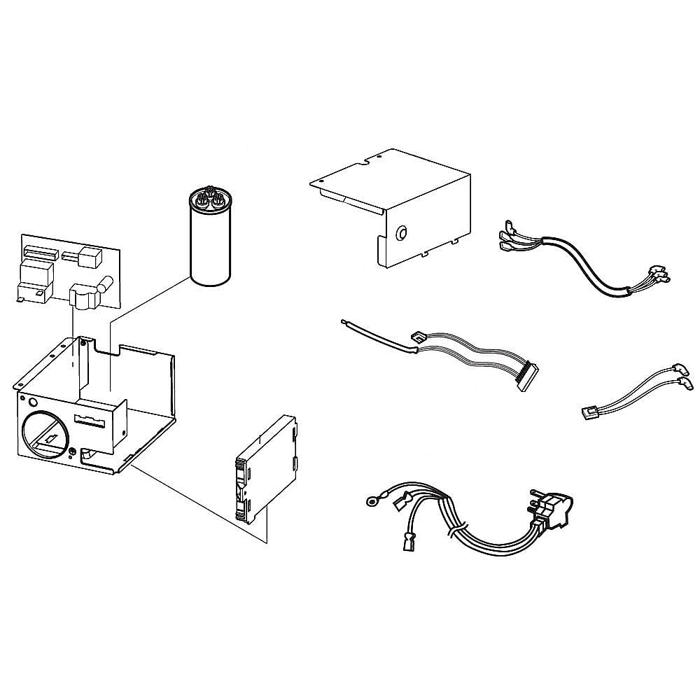 Part #abq75823211, Kenmore Elite Room Air Conditioner Control Box Assembly / 17.00 x 13.00 x 9.00