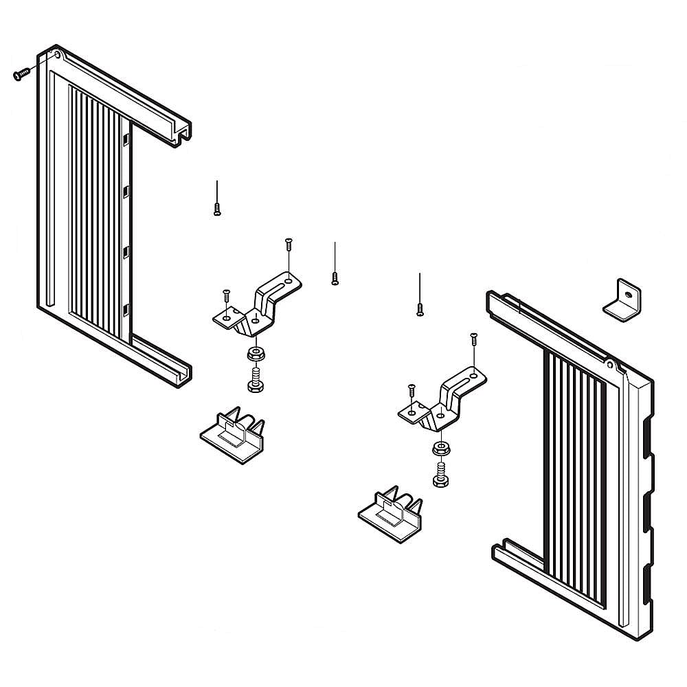 Part #aet73691405, Room Air Conditioner Installation Kit | 20.63 x 17.69 x 6.44