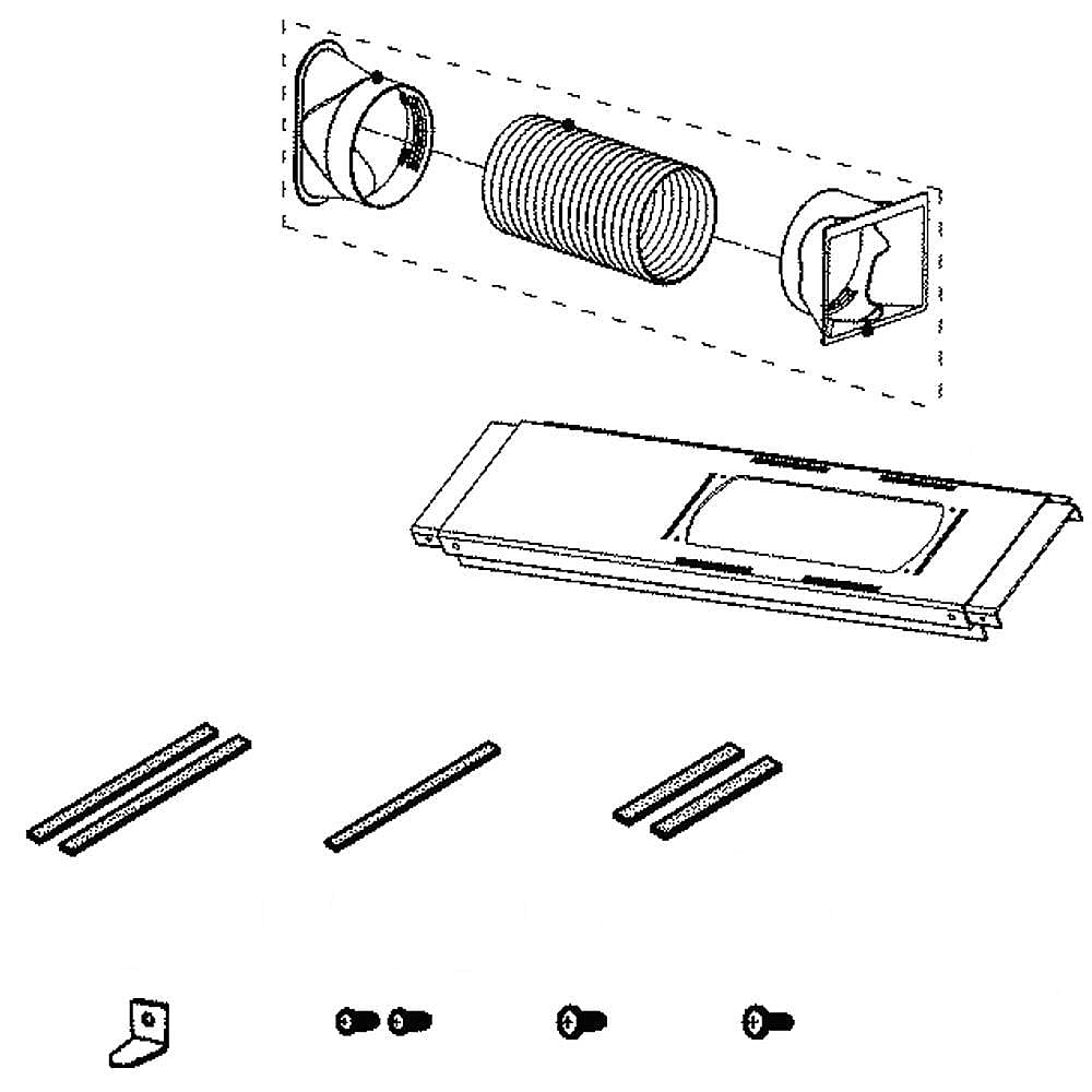 LG Part #cov32025801, Room Air Conditioner Exhaust Duct Installation Kit