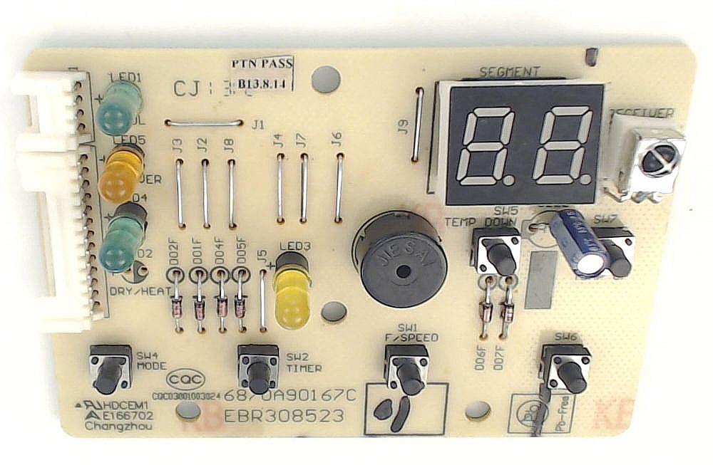 Kenmore Part #ebr30852301, Room Air Conditioner Display Board | 9.50 x 5.50 x 3.50