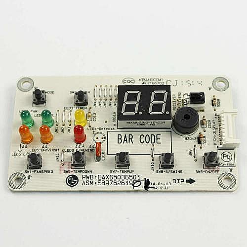 LG Part #ebr76261901, Room Air Conditioner Display Board | 12.67 x 10.67 x 4.00
