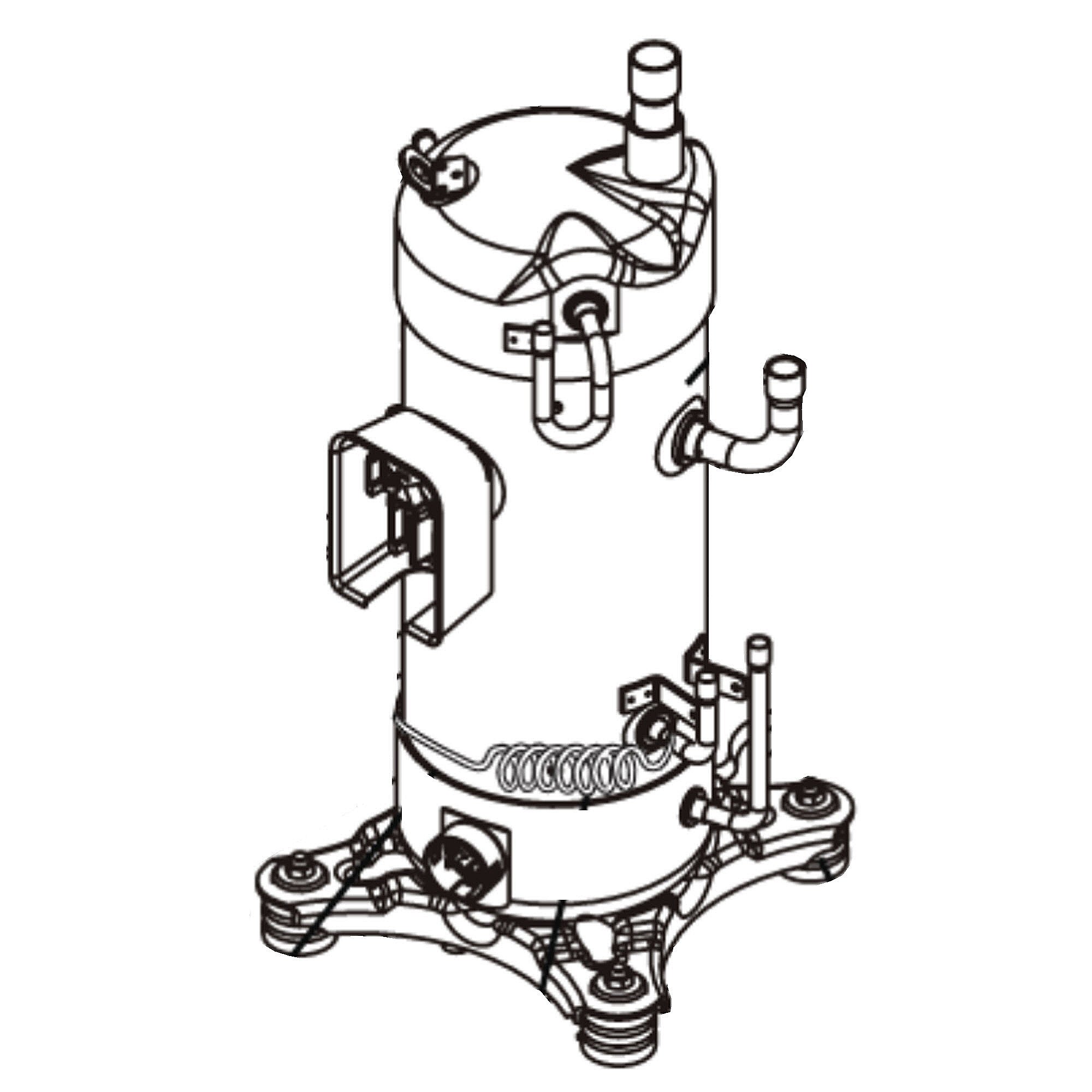 Part #tbz35777801, Central Air Conditioner Compressor