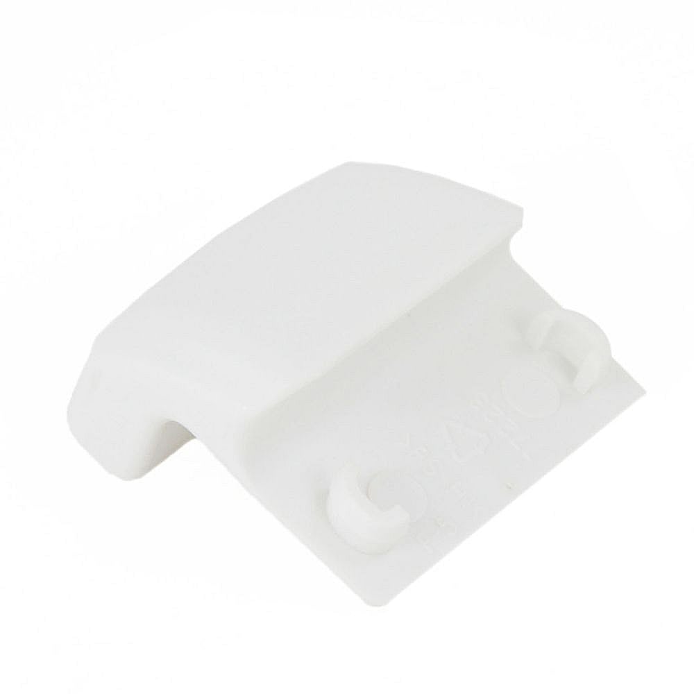 Photo of GE Part #wp61002112, Refrigerator Door Shelf Rail End Cap | 1.75 x 1.75 x 1.13 from Repair Parts Direct