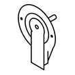 Refrigerator Water Line Cover for KitchenAid KRFF302EBS06 - Part 12726003