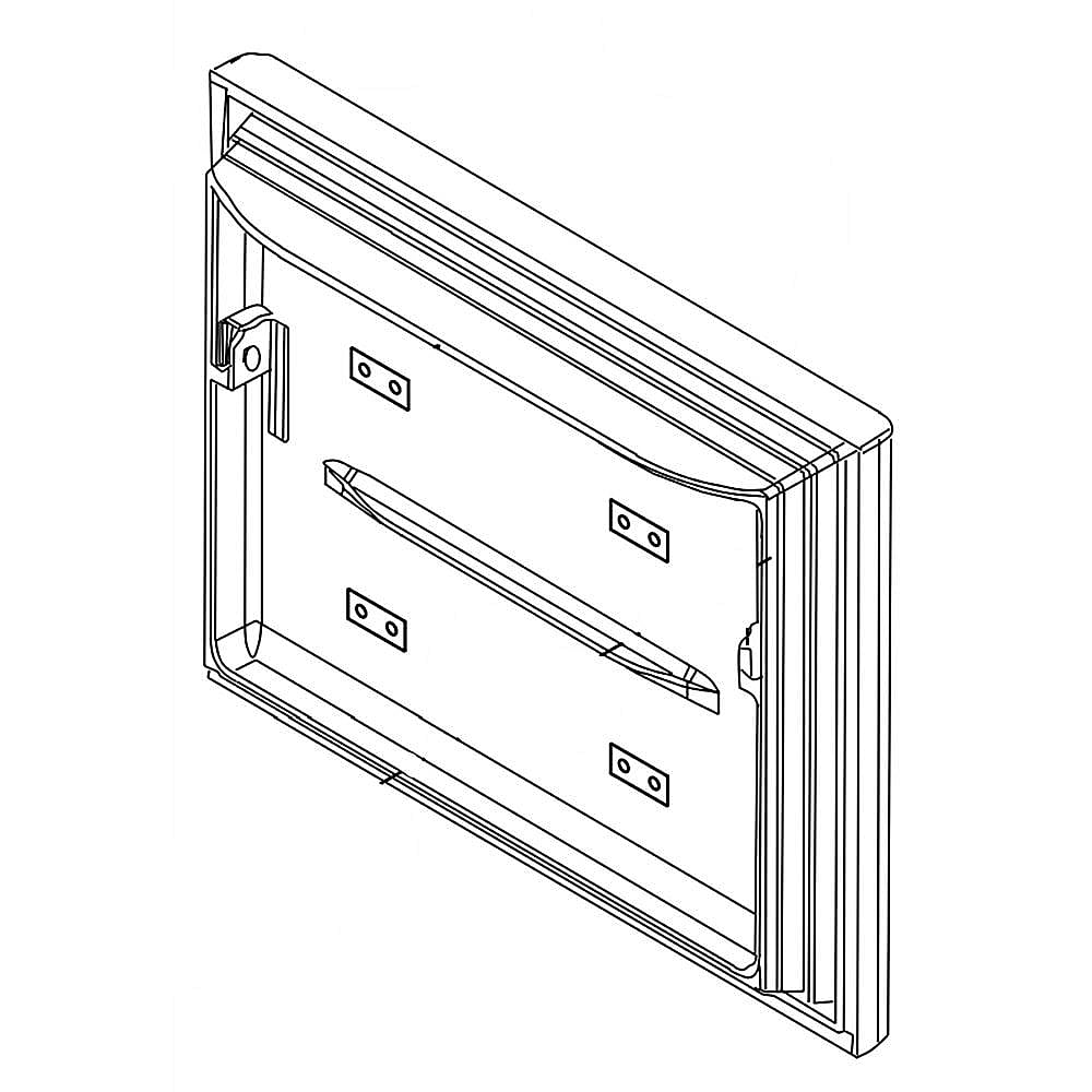 Part #12977869Bq, Refrigerator Freezer Door Assembly (Black) / 39.00 x 28.00 x 10.00