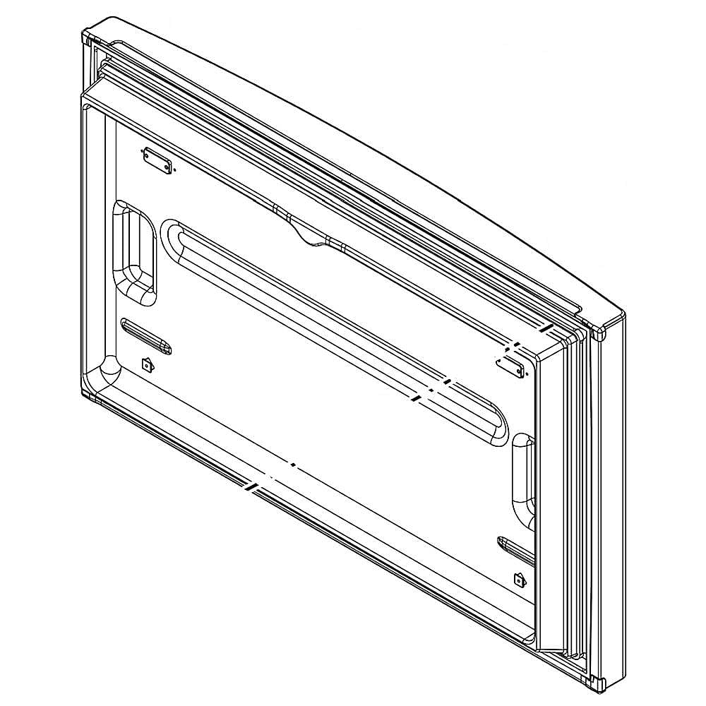 Part #12977880Sq, Refrigerator Freezer Door Assembly (Stainless) (Replaces 12977880S) / 40.00 x 29.00 x 19.00