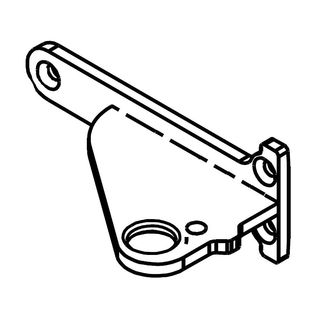 Part #13000002Wd, Refrigerator Door Hinge, Right Center (White) / 4.50 x 2.50 x 0.75