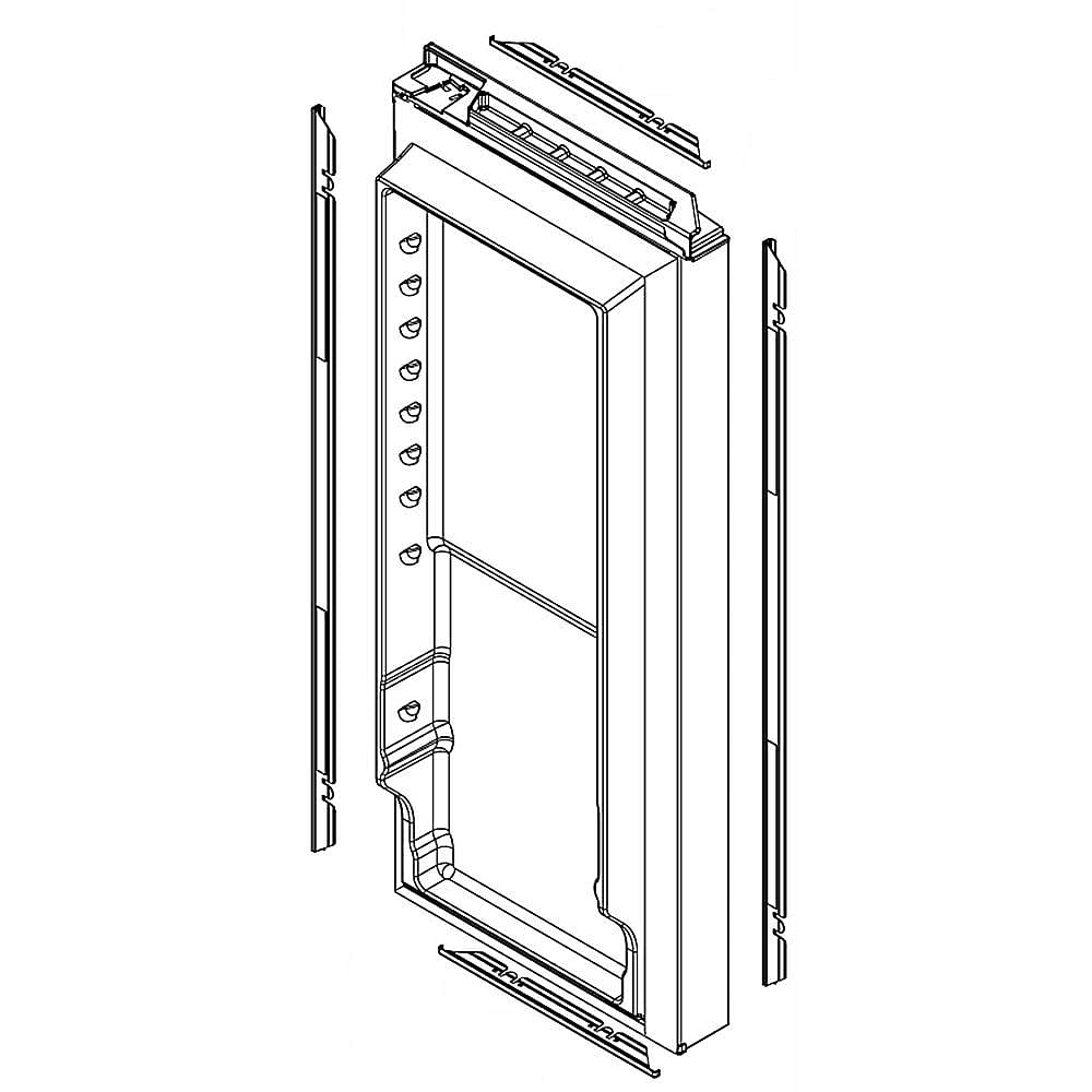 Part #13094740Bq, Refrigerator Door Assembly (Black)