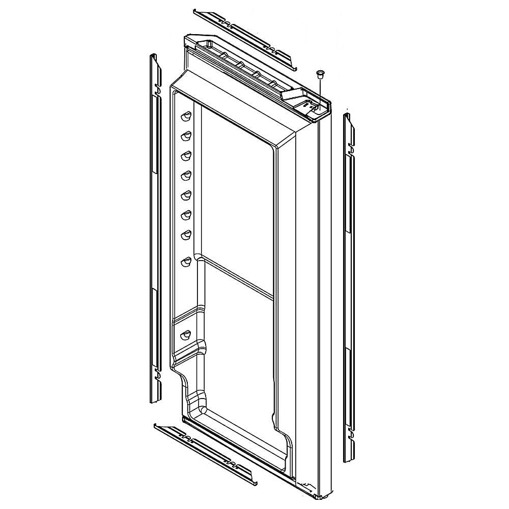Part #13094748Bq, Refrigerator Door Assembly, Left (Black) / 50.00 x 21.50 x 10.12