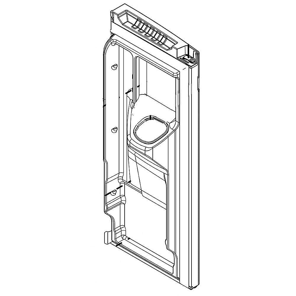 Part #13107323Wq, Refrigerator Door Assembly, Left (White) / 38.50 x 21.75 x 14.25