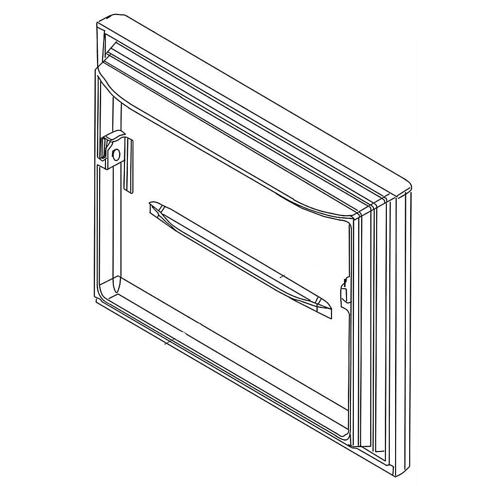Part #13109214Bq, Refrigerator Freezer Door Assembly (Black) / 37.00 x 28.00 x 10.00