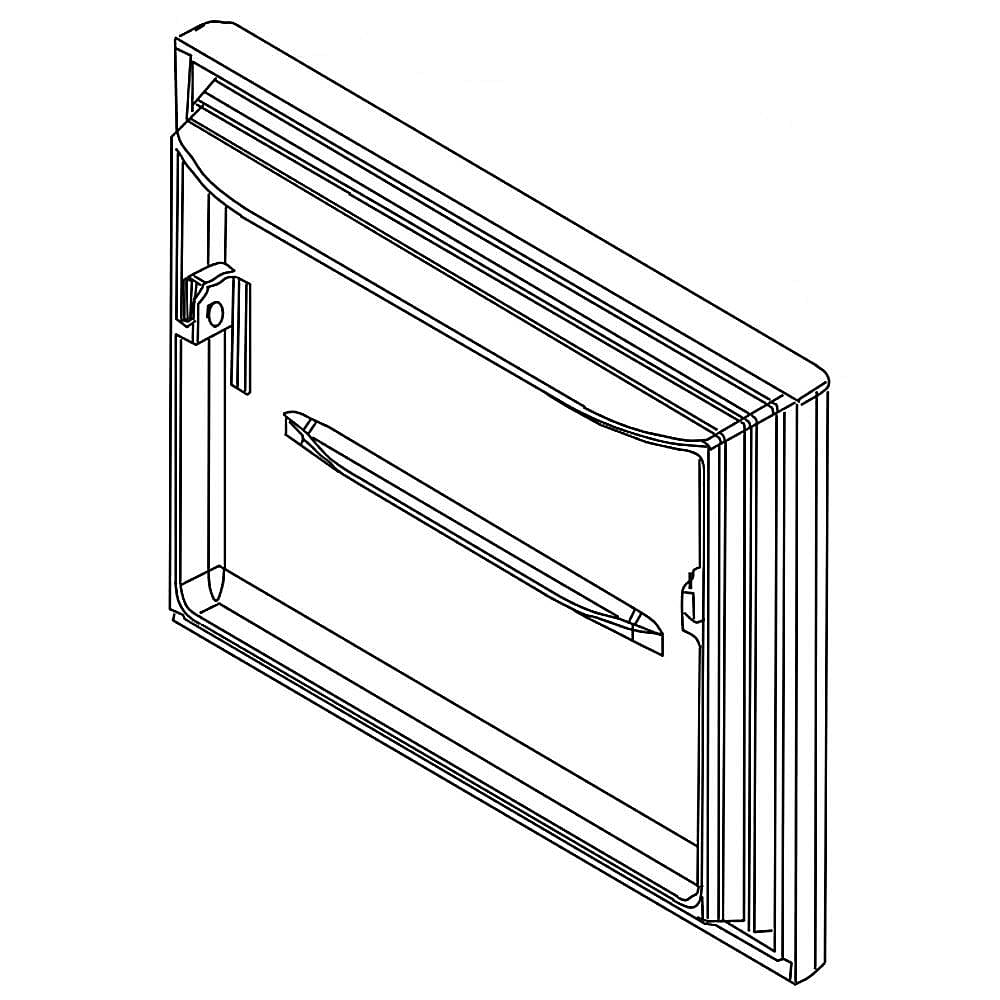 Part #13109217Sq, Refrigerator Freezer Door Assembly (Stainless) (Replaces 13092274Sq, 13109217S) / 37.25 x 28.50 x 10.00