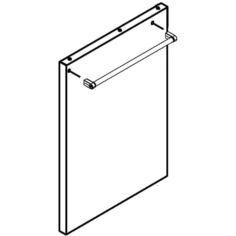 Part #2208352B, Ice Maker Door Outer Panel (Black) / 22.38 x 17.50 x 1.25