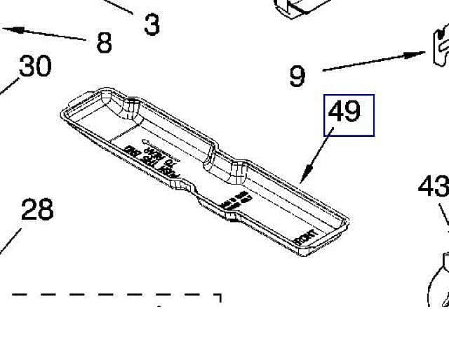 Part #wp2254574, Refrigerator Drain Pan (Replaces 2254574) / 23.25 x 5.25 x 5.75