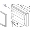 Freezer Door Assembly (satina) for Whirlpool ER8VHMXTB00 - Part 2265678L