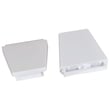 Refrigerator Door Shelf Rail End Cap (White)