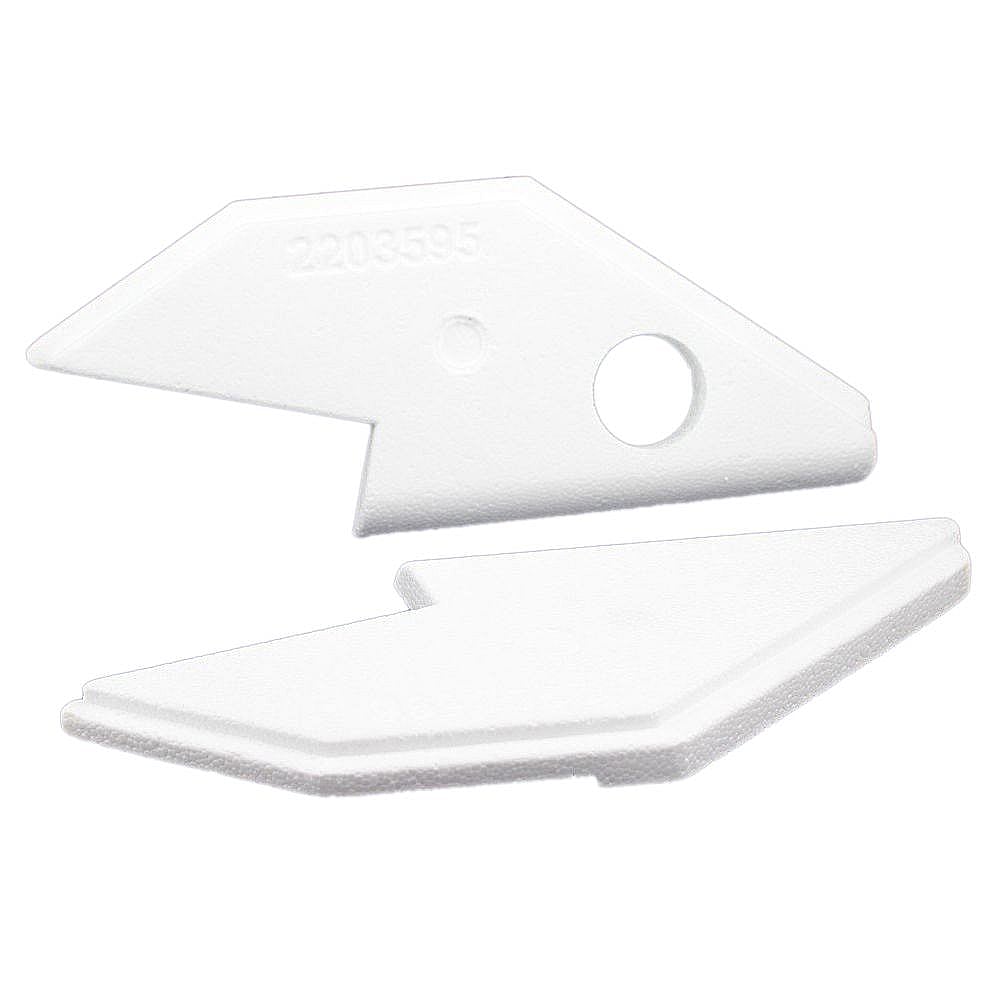 Part #4388358, Refrigerator Fan Shroud Air Diverter, Left / 10.00 x 5.25 x 9.50