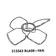 Refrigerator Evaporator Fan Blade for Kenmore 1066657620 - Part 513543