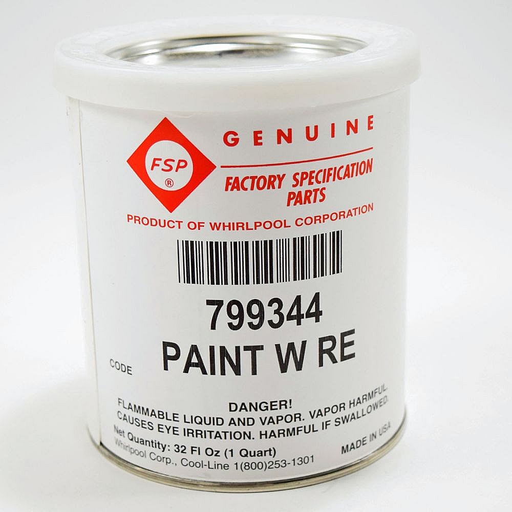 Part #799344, Appliance Porcelain Touch-Up Paint, 1-Qt (White) / 4.50 x 4.50 x 5.00