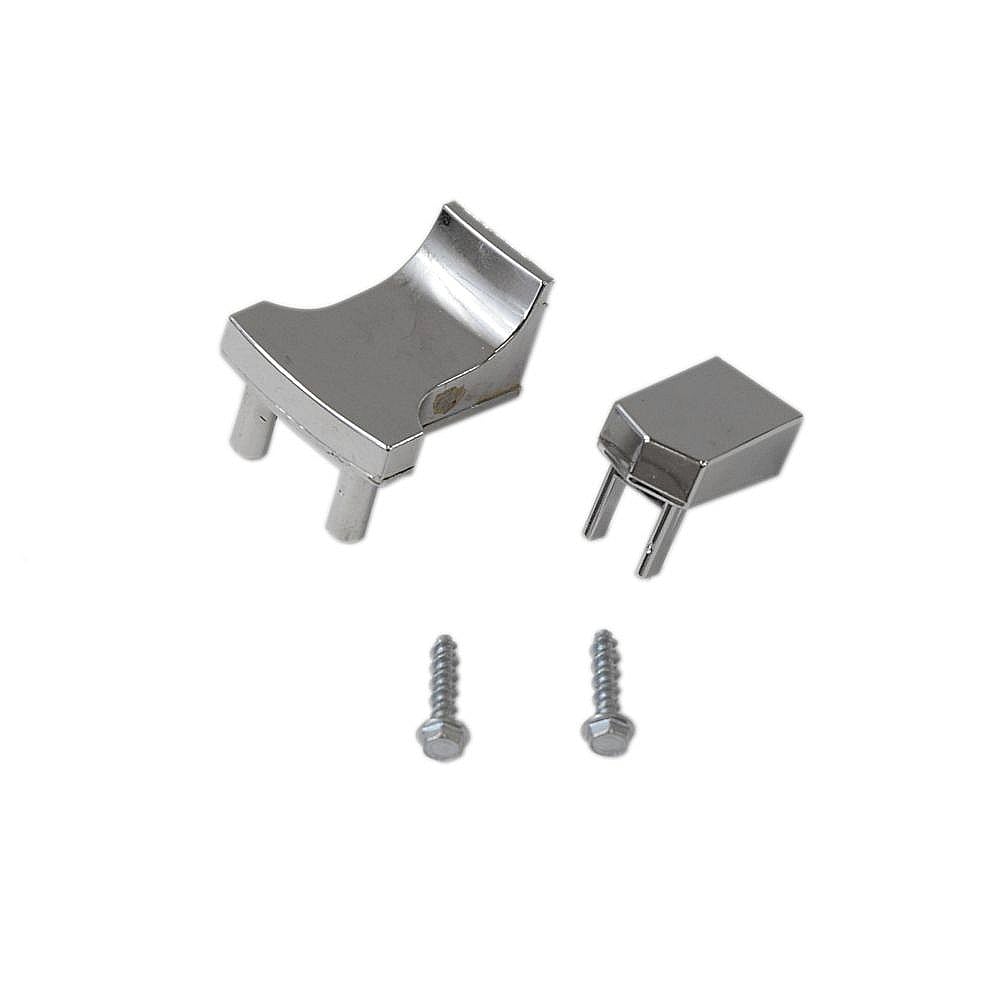 Photo of GE Part #876116, Refrigerator Door Handle End Cap | 3.75 x 3.00 x 0.87 from Repair Parts Direct