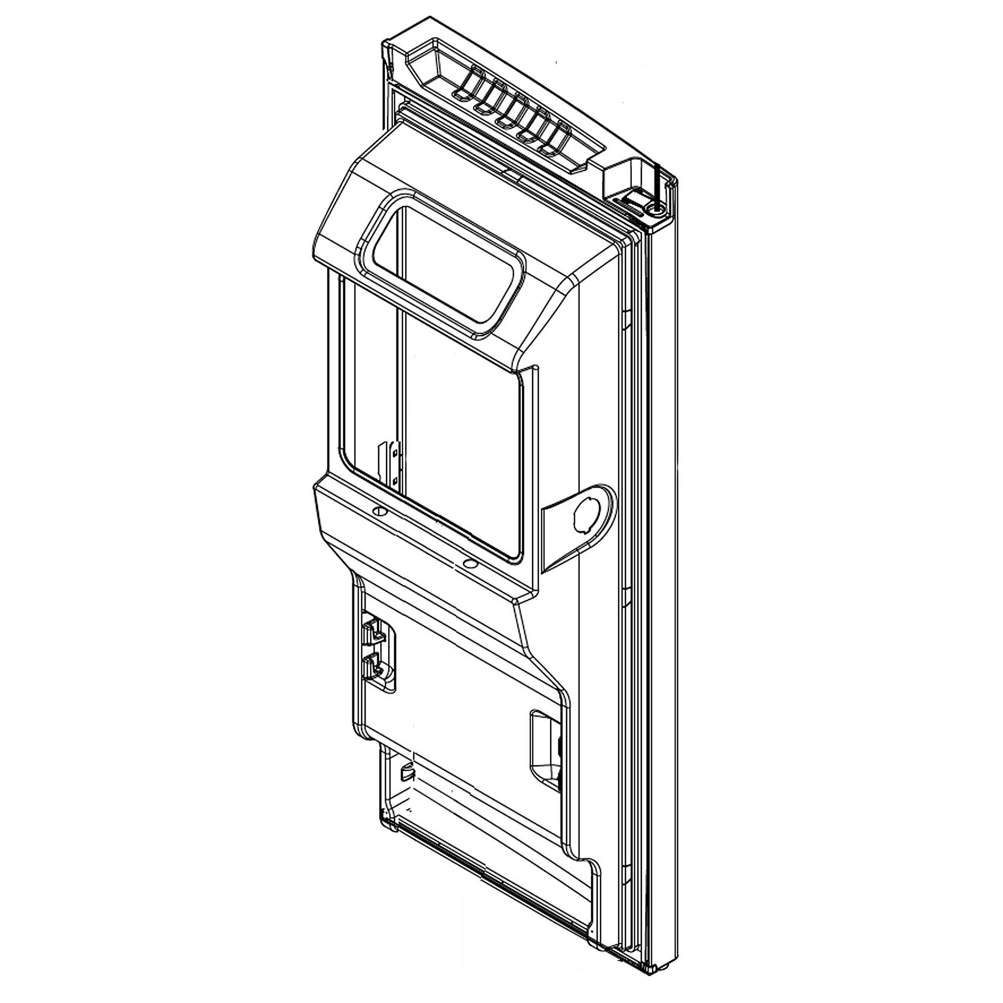 Part #lw10341414, Refrigerator Door Assembly (Black)