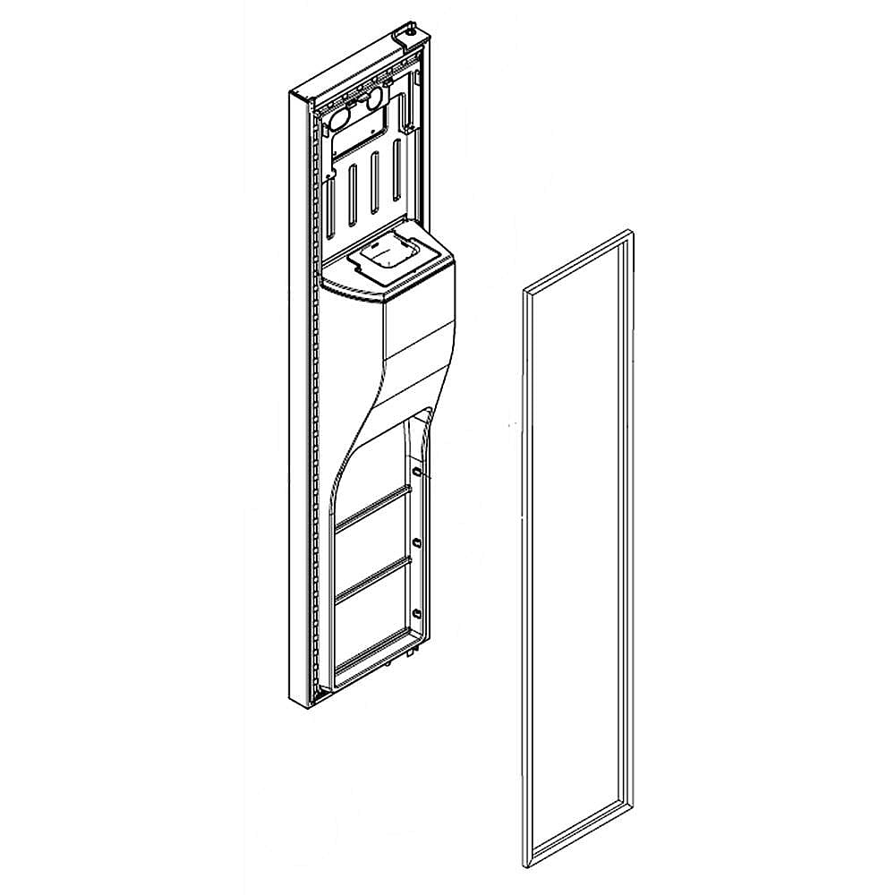 Part #lw10341535, Refrigerator Door Assembly (White) / 76.00 x 13.00 x 15.00