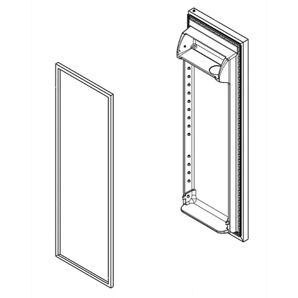 Photo of GE Part #lw10428790, Refrigerator Door Assembly (White) | 74.00 x 24.00 x 12.00 from Repair Parts Direct