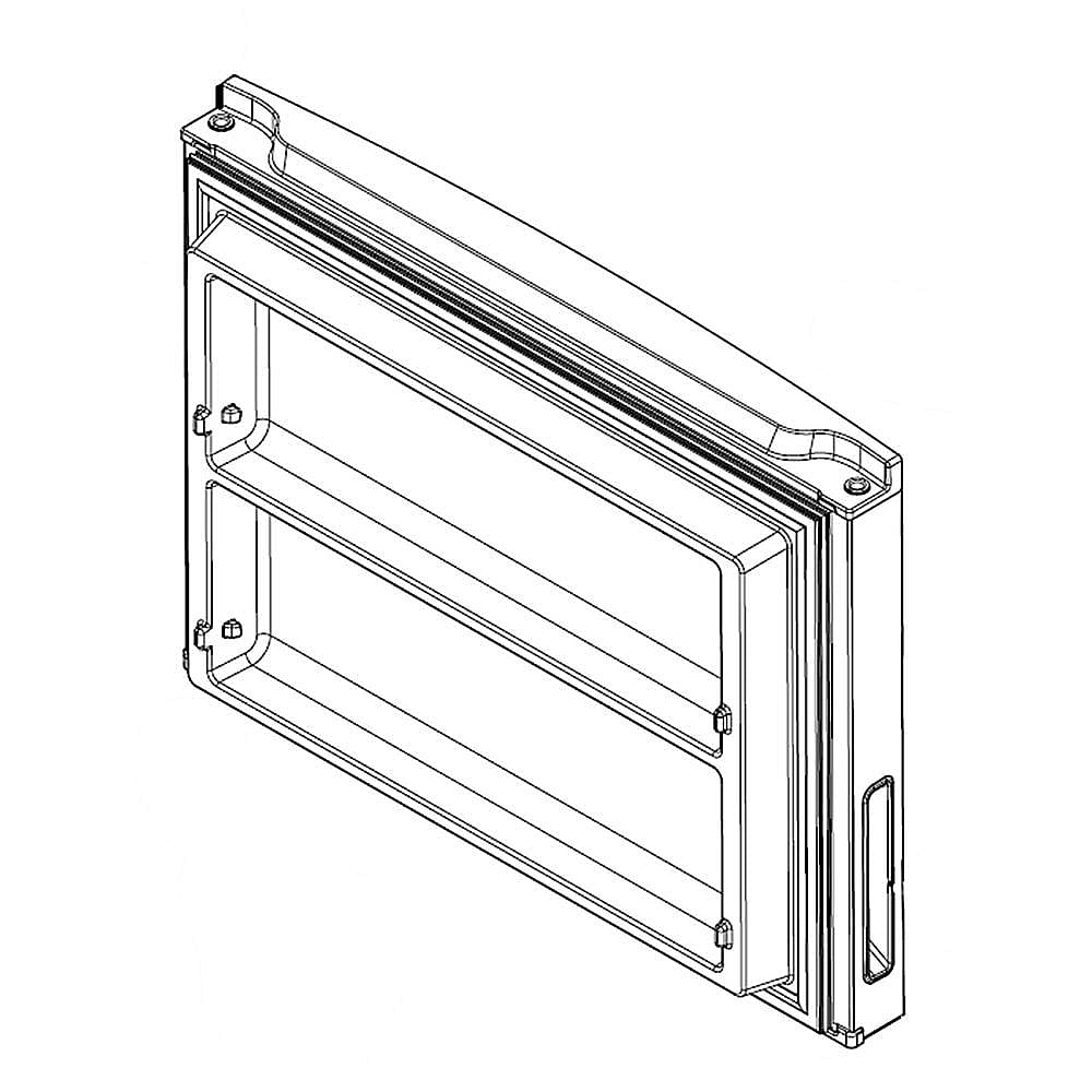 Photo of GE Part #lw10429704, Refrigerator Freezer Door Assembly from Repair Parts Direct