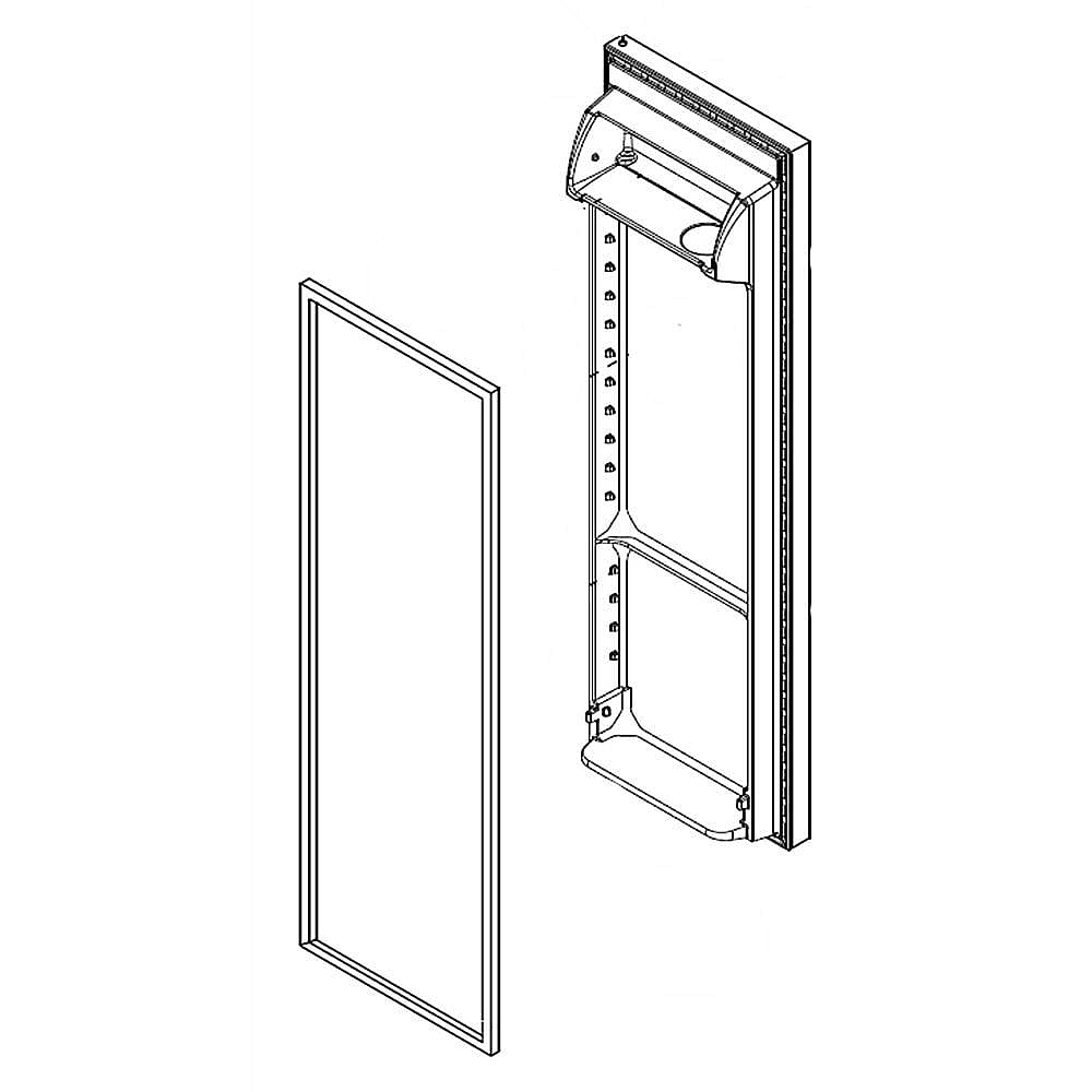 Part #lw10436776, Refrigerator Door Assembly (Biscuit)